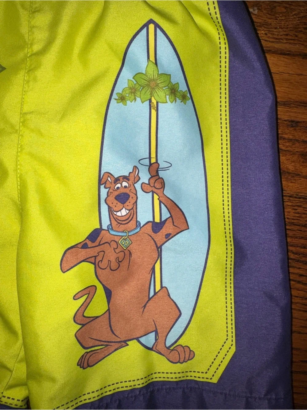Vintage Y2K Scooby Doo Surf Swim Trunks Kids Board Shorts